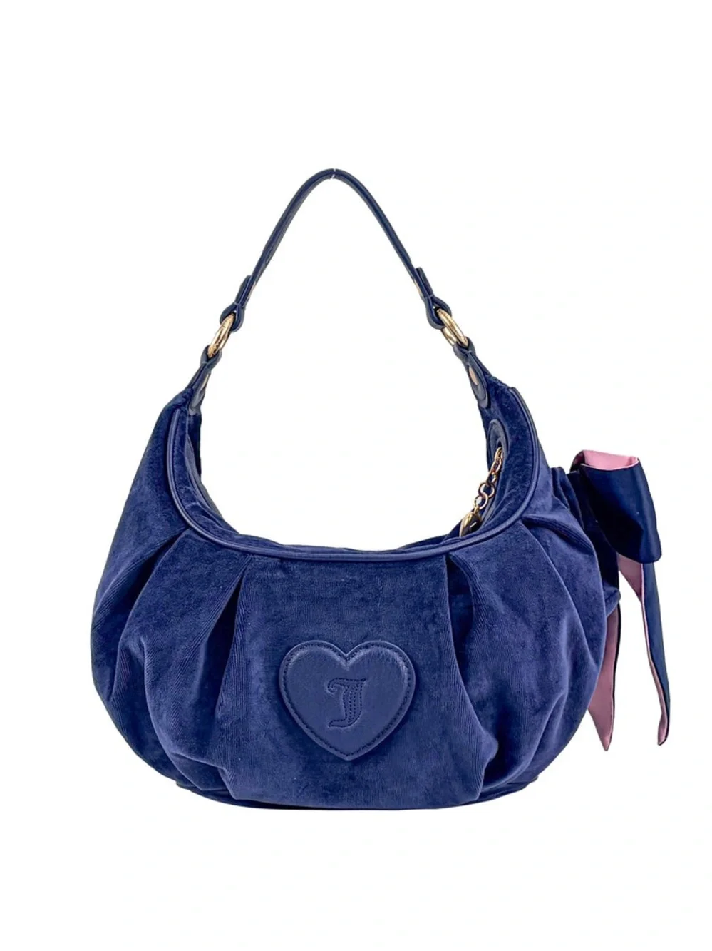 Juicy Couture Royal Bloom Hobo Bag in Atlantis Blue w/Charms & Bow